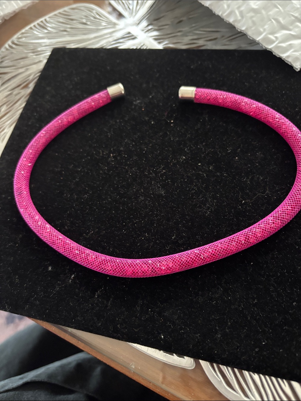 Swarovski Fuchsia Open Cuff Bracelet